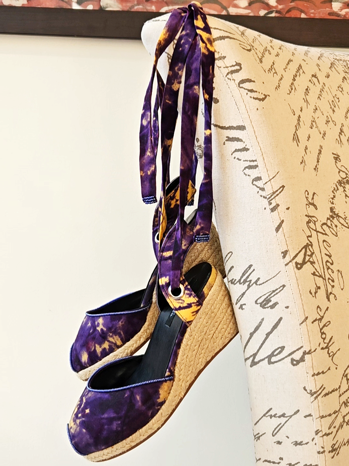 Purple Print Gaia Espadrilles