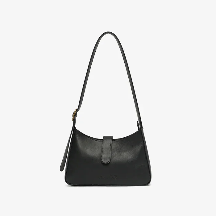 バッグ black leather bag the-zuri-black-leather-mini-