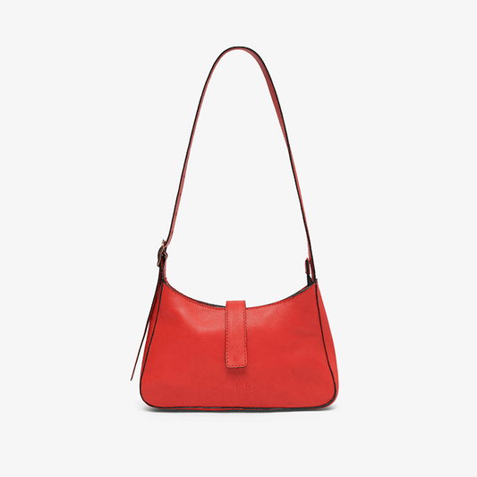 Imara Mini Red Leather Shoulder Bag – Handcrafted in Kenya