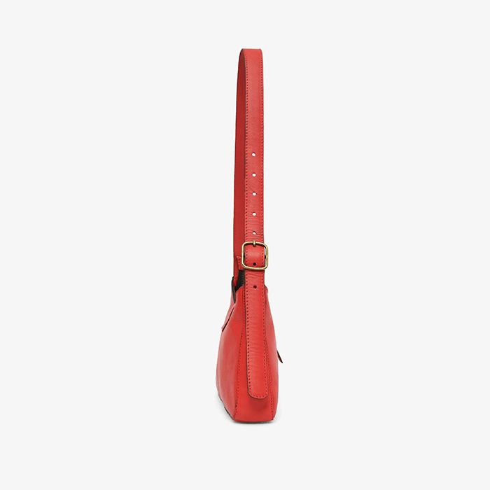 Imara Mini Red Leather Shoulder Bag – Handcrafted in Kenya
