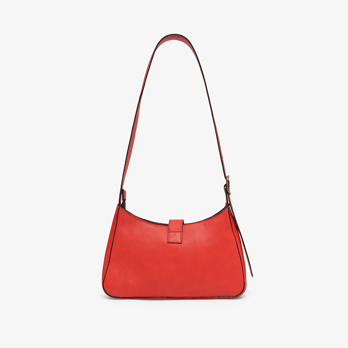 Imara Mini Red Leather Shoulder Bag – Handcrafted in Kenya