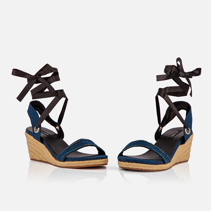 Blue Gaia Open-toed Espadrilles