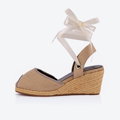 Espadrille Wedges with Closed Toe | Canvas