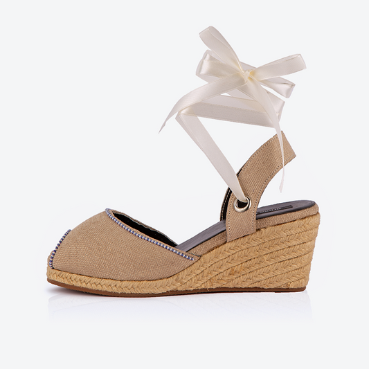 Cream Black Gaia Espadrilles