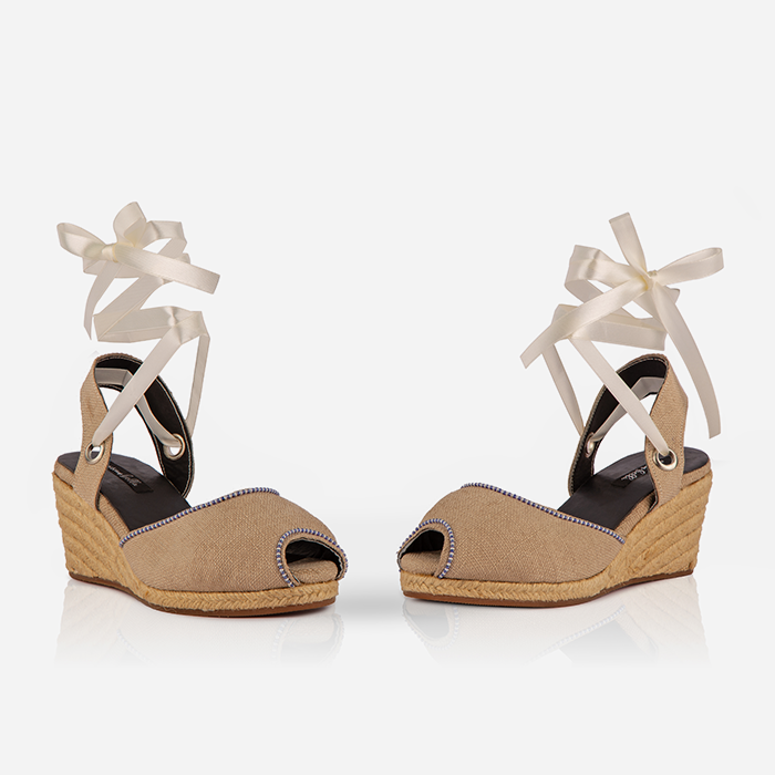 Cream Black Gaia Espadrilles