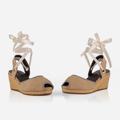Espadrille Wedges with Closed Toe | Canvas