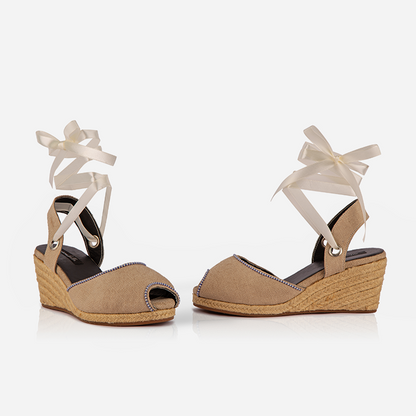 Espadrille Wedges with Closed Toe | Canvas