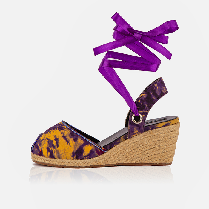 Purple Print Gaia Espadrilles