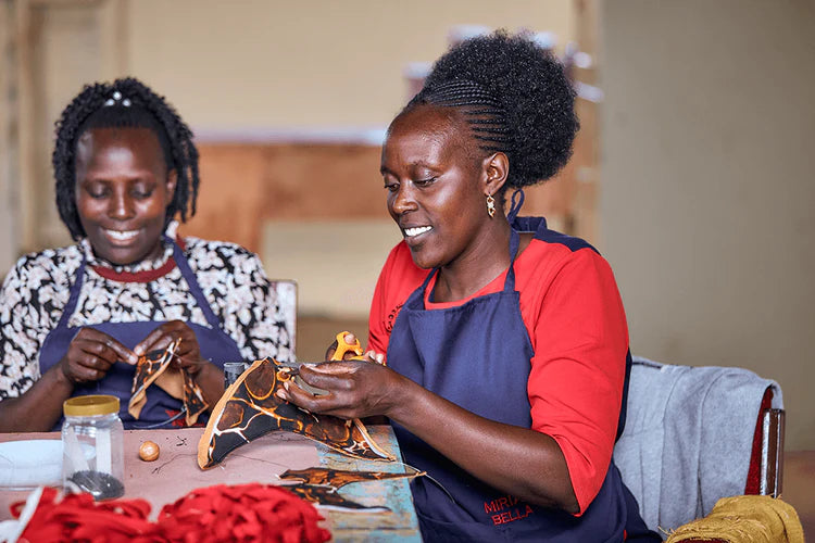 Women’s Cream Espadrille Wedge Sandals – Handcrafted by Artisans in Kenya