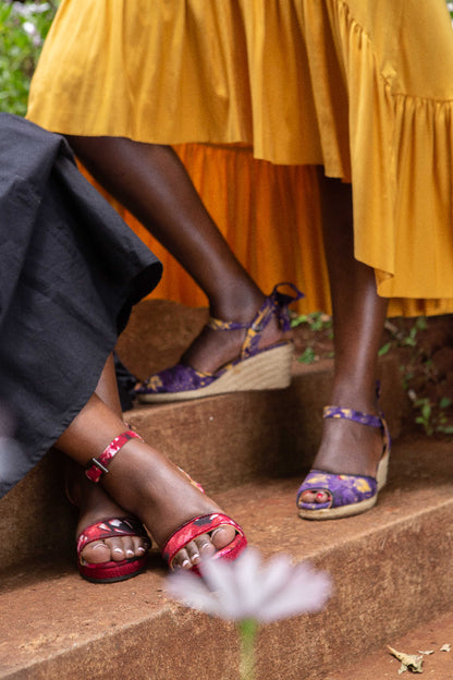 The Gaia Royal Ember Espadrille Wedge Heels | Limited Edition