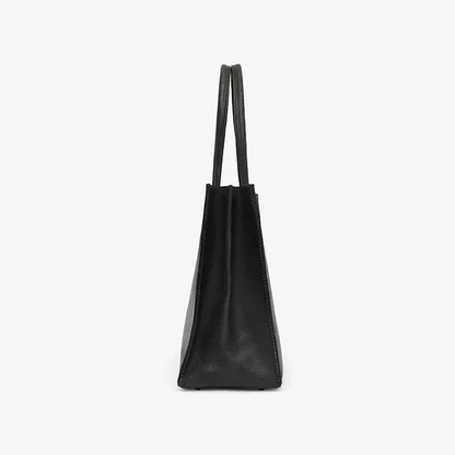 Black Leather Tote Bag | Work Tote | Handcrafted in Kenya