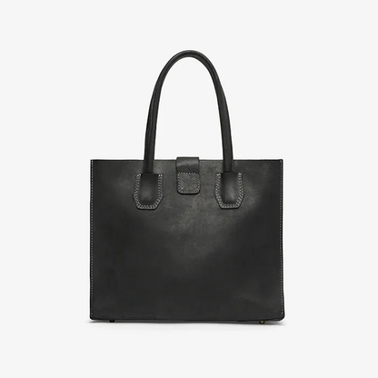Black Leather Tote Bag | Work Tote | Handcrafted in Kenya