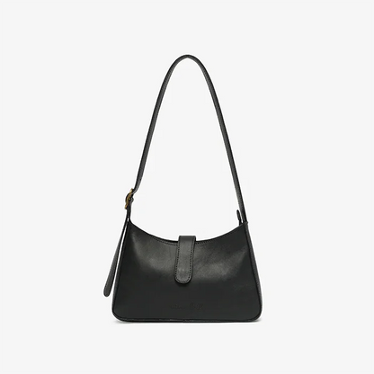 Black Leather Mini Shoulder Bag | Handcrafted in Kenya