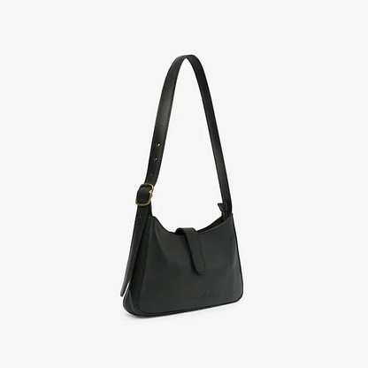 Black Leather Mini Shoulder Bag | Handcrafted in Kenya