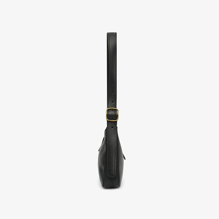 Imara Mini Black Leather Shoulder Bag – Handcrafted in Kenya