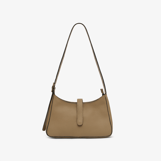 Imara Mini Taupe Leather Shoulder Bag – Handcrafted in Kenya