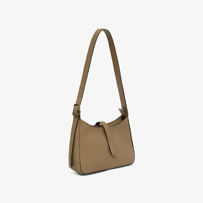 Imara Mini Taupe Leather Shoulder Bag – Handcrafted in Kenya