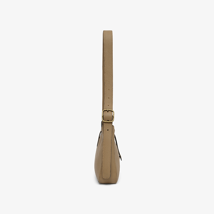 Imara Mini Taupe Leather Shoulder Bag – Handcrafted in Kenya