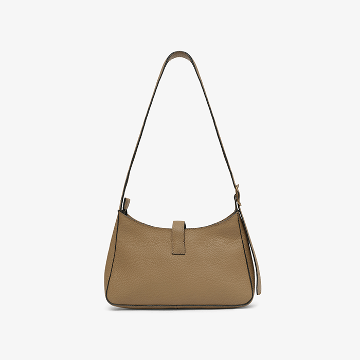 Imara Mini Taupe Leather Shoulder Bag – Handcrafted in Kenya