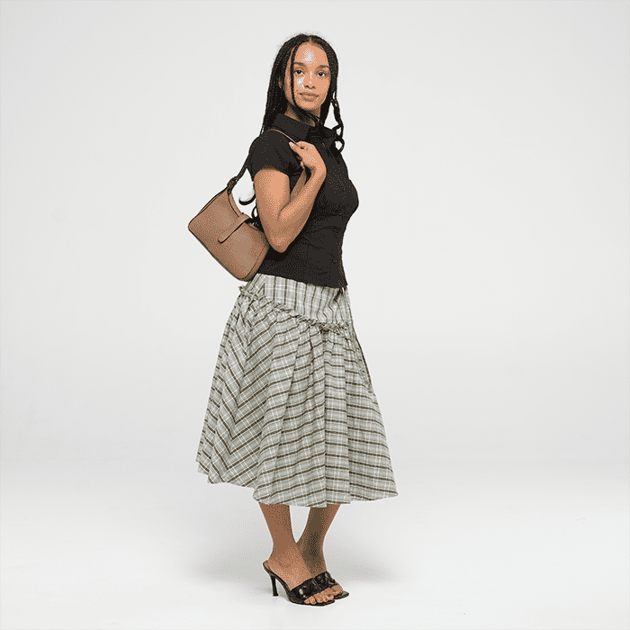 Imara Mini Taupe Leather Shoulder Bag – Handcrafted in Kenya