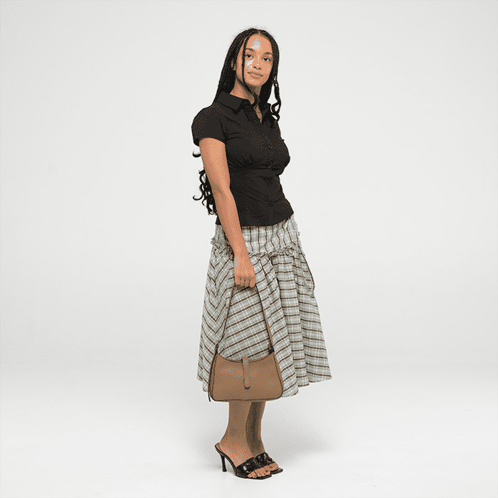 Imara Mini Taupe Leather Shoulder Bag – Handcrafted in Kenya