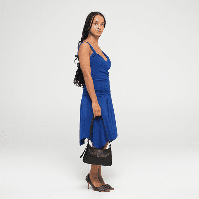 Imara Mini Black Leather Shoulder Bag – Handcrafted in Kenya