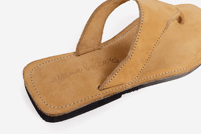 Women's Leather Slides with Wedge Heel