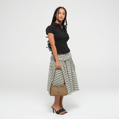 Tan Leather Mini Shoulder Bag | Handcrafted in Kenya